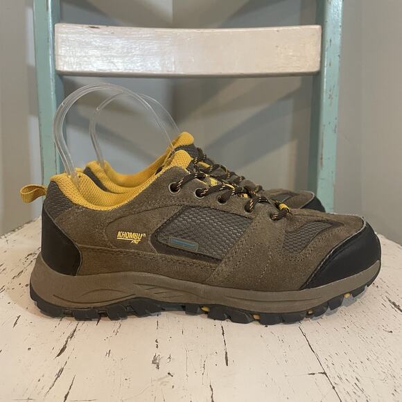 Khombu Solitude Outdoor Hiking Shoes Boys Size 4 Bungee Yellow All Terrain - Picture 1 of 8